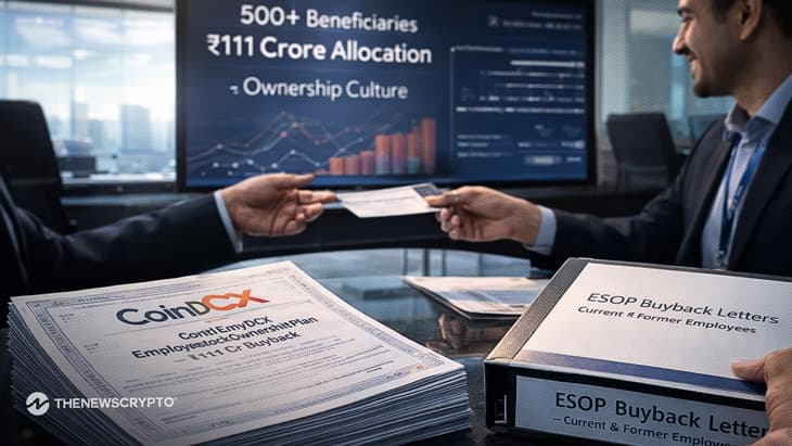 India’s CoinDCX Launches ₹111 Crore ($12.24 million) ESOP Buyback Program for Current and Former Staff